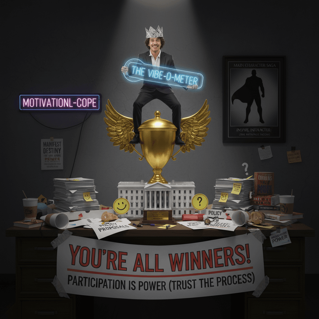 presidential participation trophy energy ft. vibes-based governance