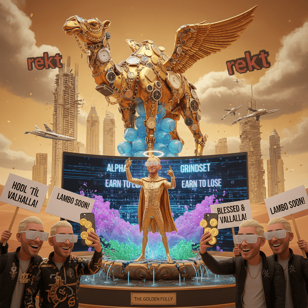 Dubai dreams meet zero liquidity nightmares: a golden masterpiece of satirical chaos