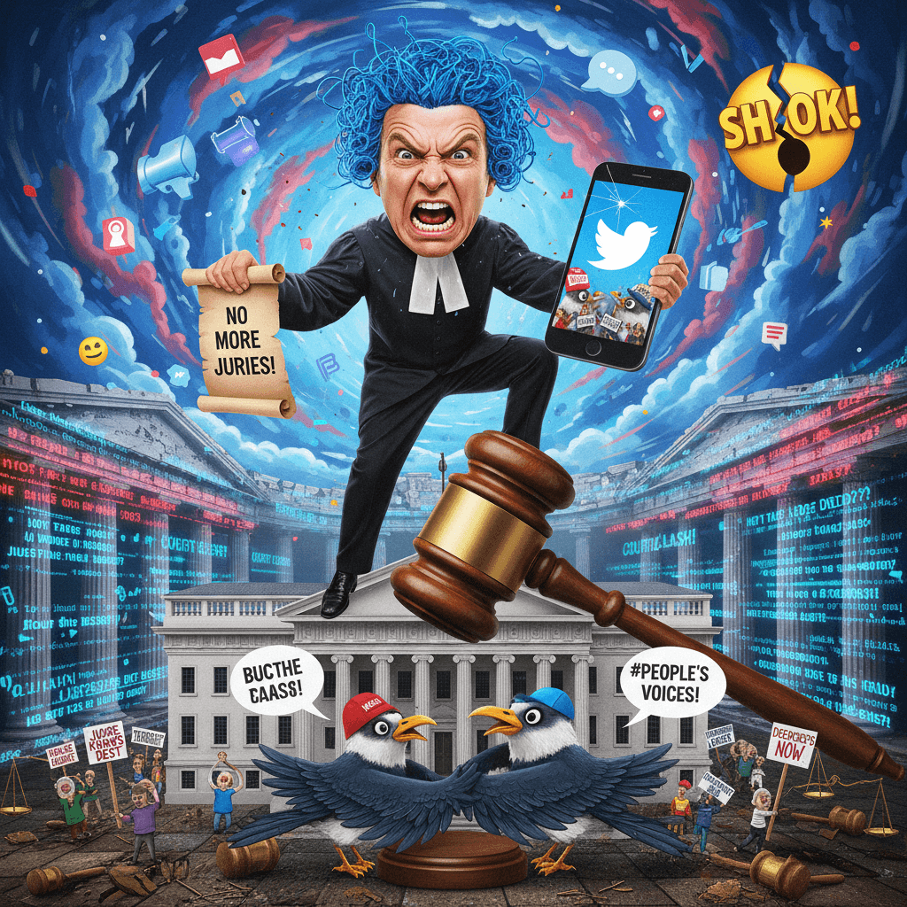 TV judge man mad about jury trials, Twitter divided (shocking)