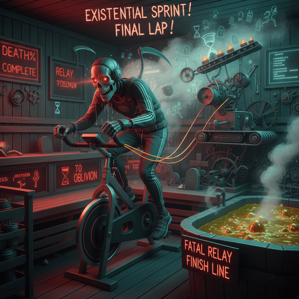 bro speedrunning mortality through sauna cycling and fatal relays