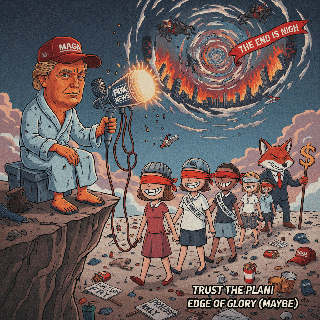 Leading the blind to the edge with Fox News and pure vibes