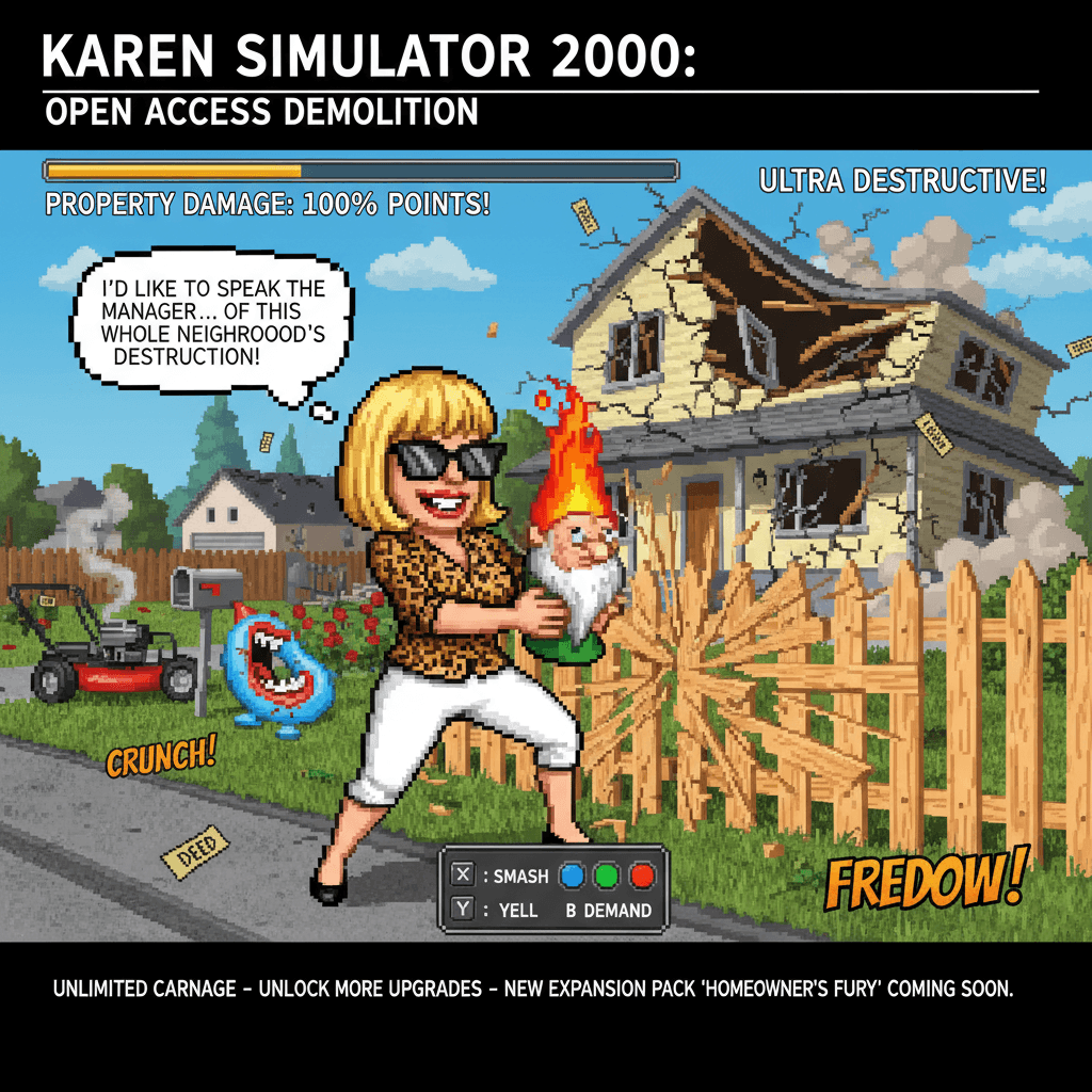 Karen simulator: now with 100% more property damage
