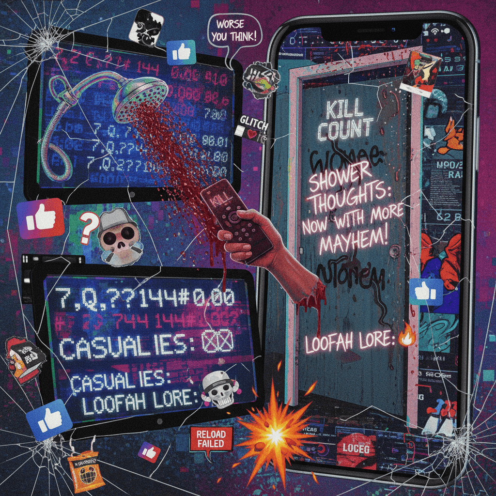 unhinged kill counts meet shower discourse, somehow worse