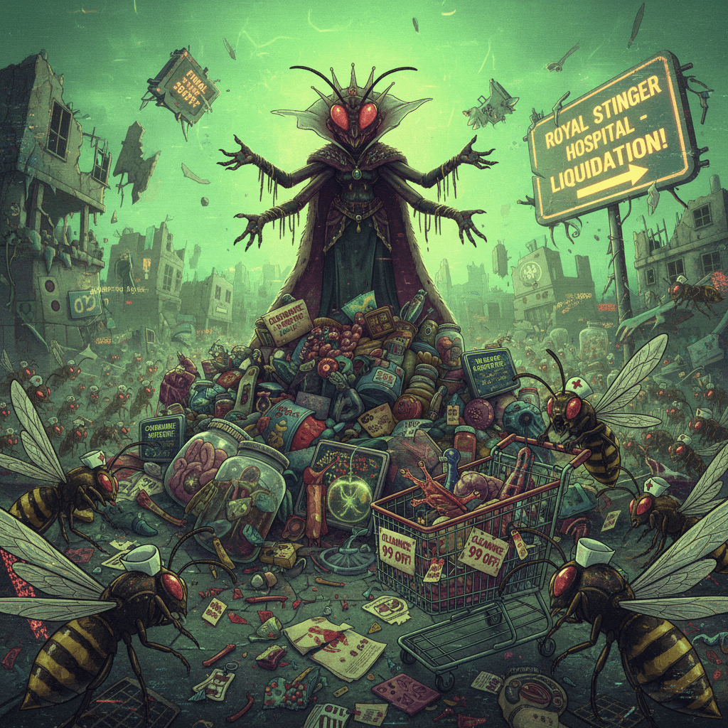 queen wasp's emergency room clearance sale hits different