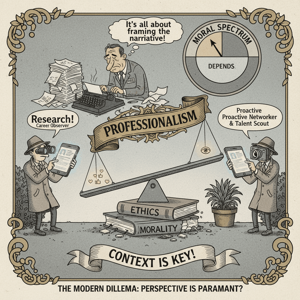 Stalking is fine actually, it depends on your linkedin headline