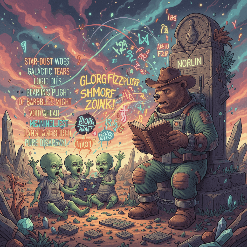 alien baby gossip beats norlin in the frontier of pure linguistic chaos