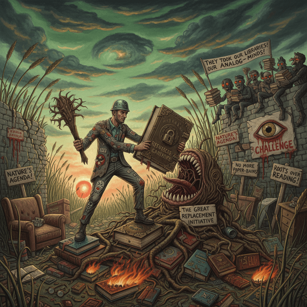 touch grass AND read a book challenge [impossible]