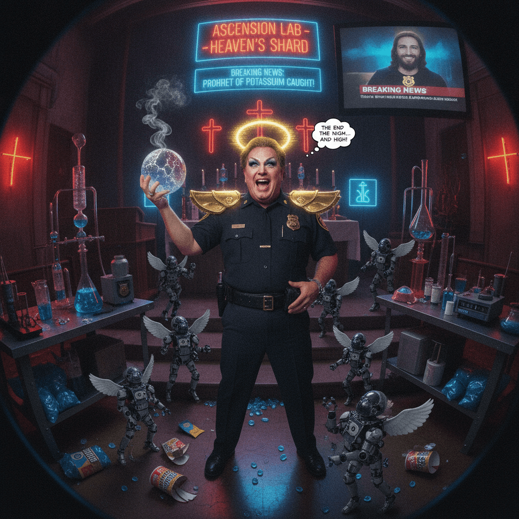 Televangelist rapture cop gets caught cooking crystal in sanctuary