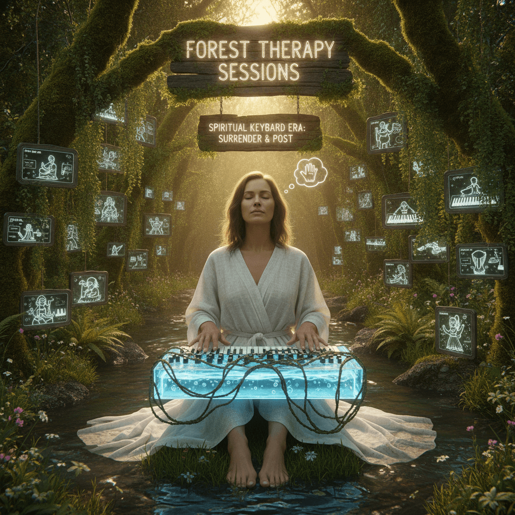 Woman finds enlightenment in creek, synthesizer mandatory