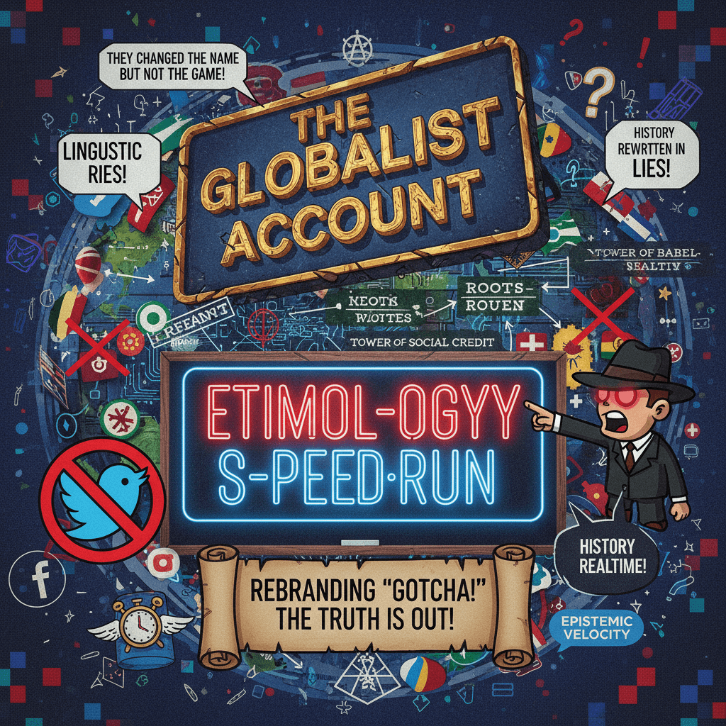 Account renamed = ideology debunked via etymology speedrun