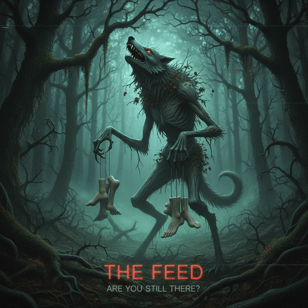 dangling feet + forest wolf = peak internet nightmare fuel