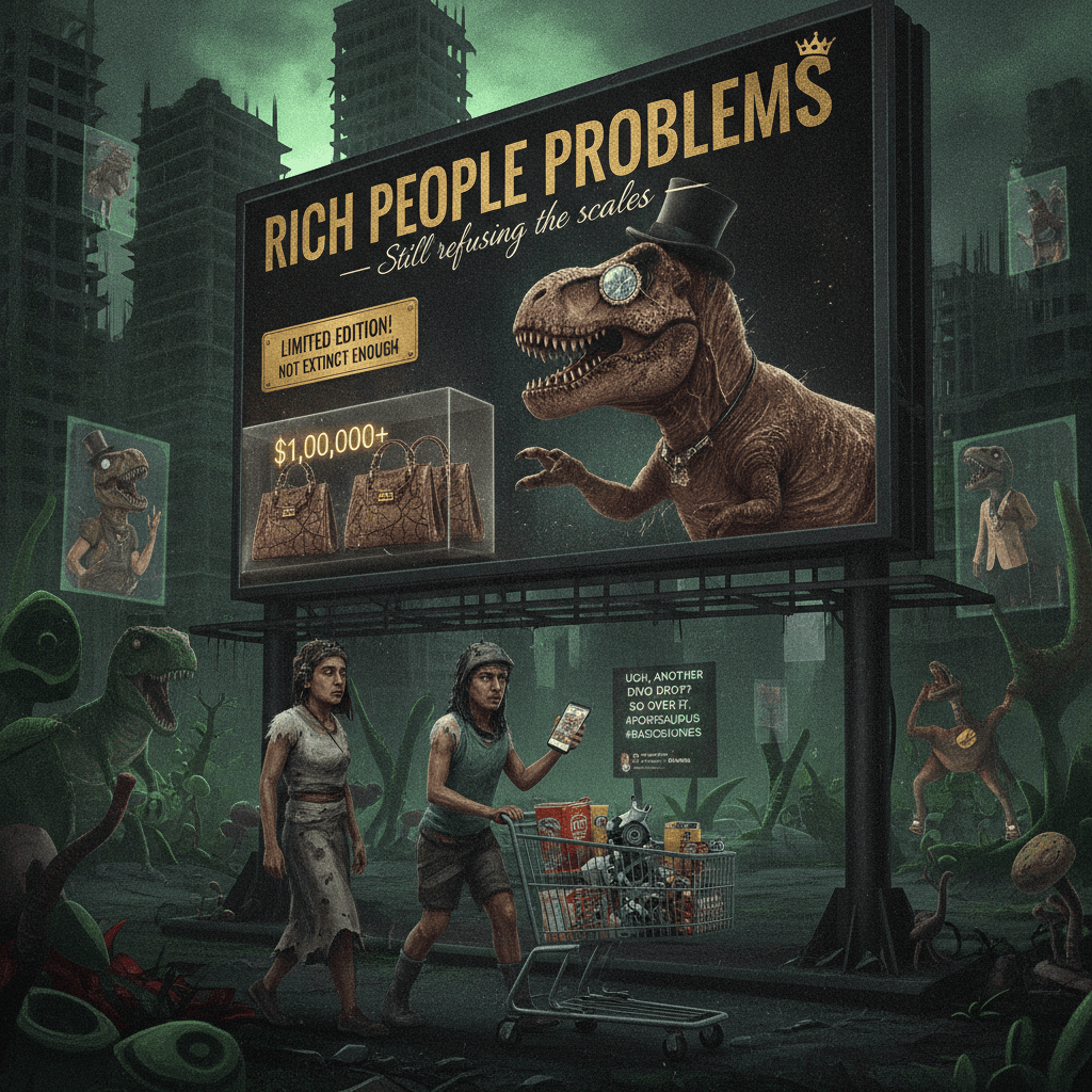 Rich people didn't want dino leather, shocking absolutely nobody