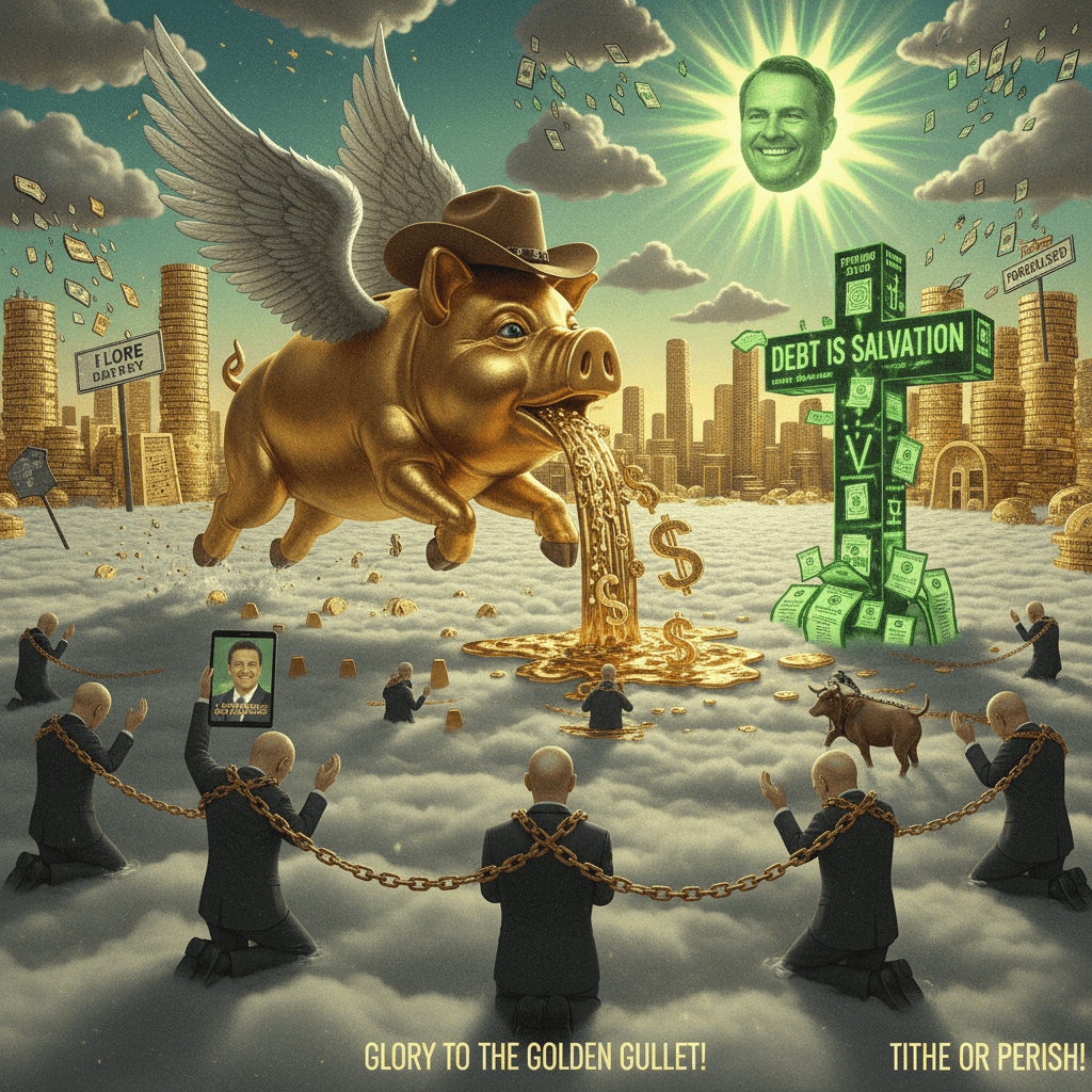 manifest destiny meets financial anxiety in the weirdest fever dream