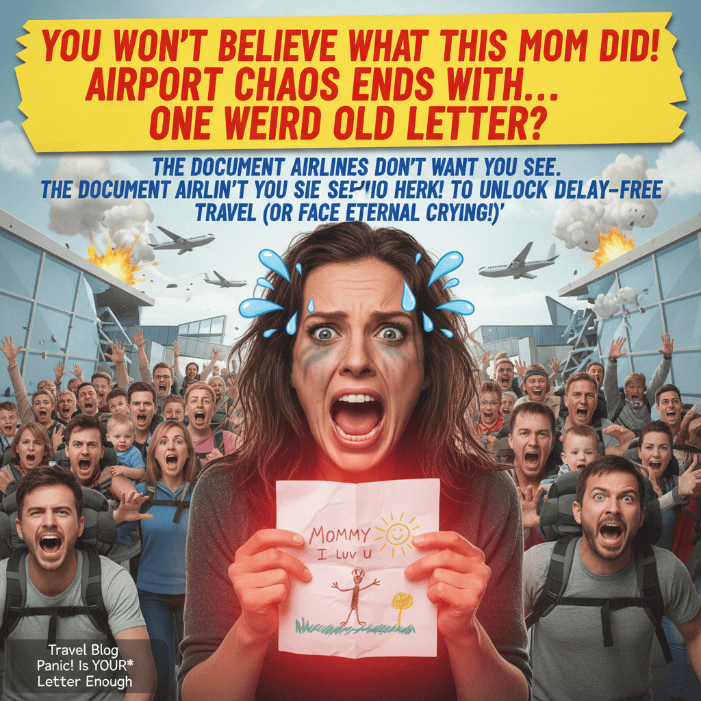 Parent's fever dream: one document stops airport delays (it's just a letter lol)