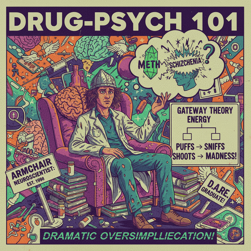 DARE program leftover still think meth causes schizophrenia lmao