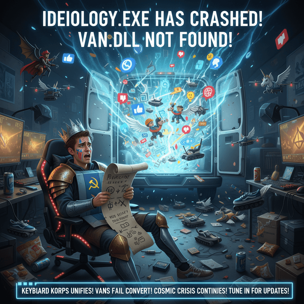 guy discovers vans don't work on ideology, more at 11