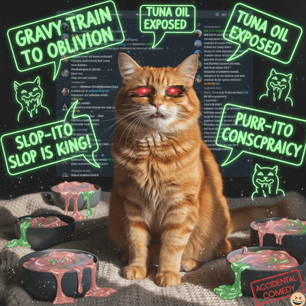 rescue cat post invaded by unhinged slop pipeline manifestos