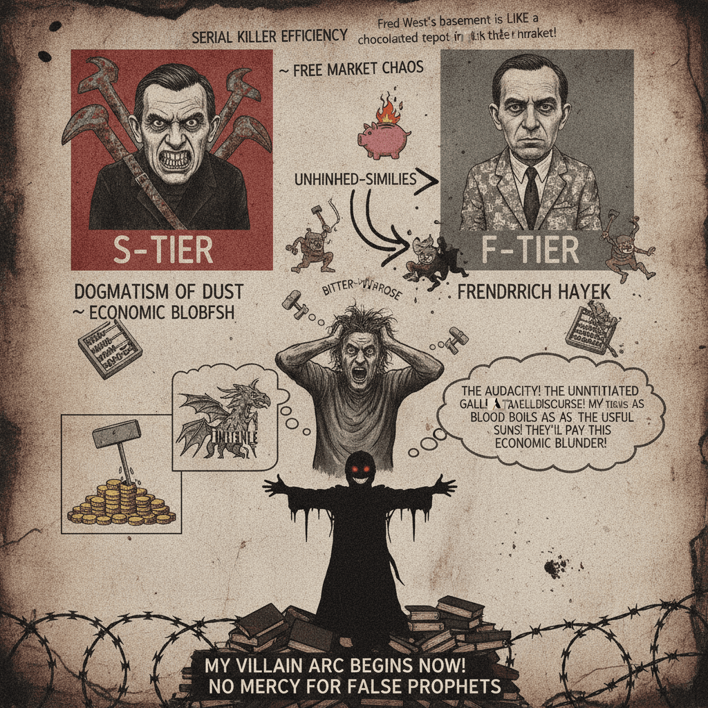 Fred West to Hayekian Economics: a tier list nobody asked for