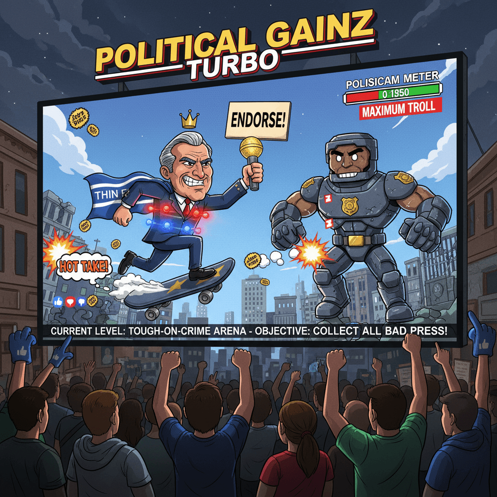 Politician speedruns endorsing police brutality for clout