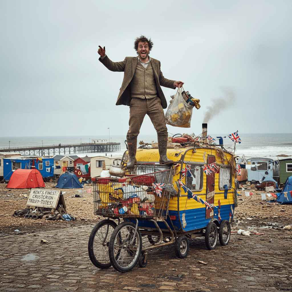 Man discovers caravan-shopping cart fusion technology in Kent