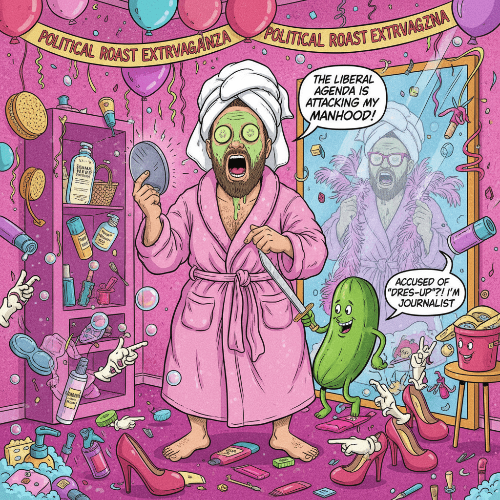 Hegseth getting eviscerated with spa day imagery and dress-up accusations