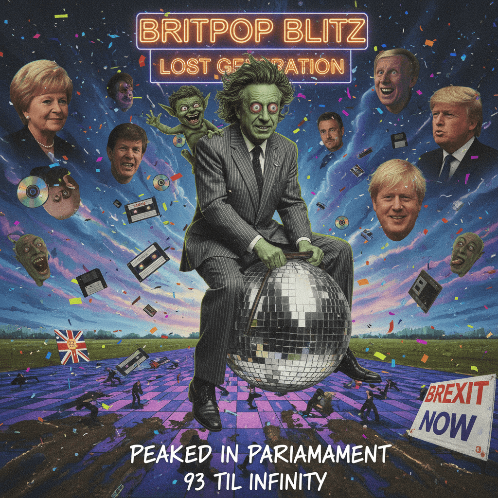 Farage x MDMA fever dream from a guy who peaked in '93