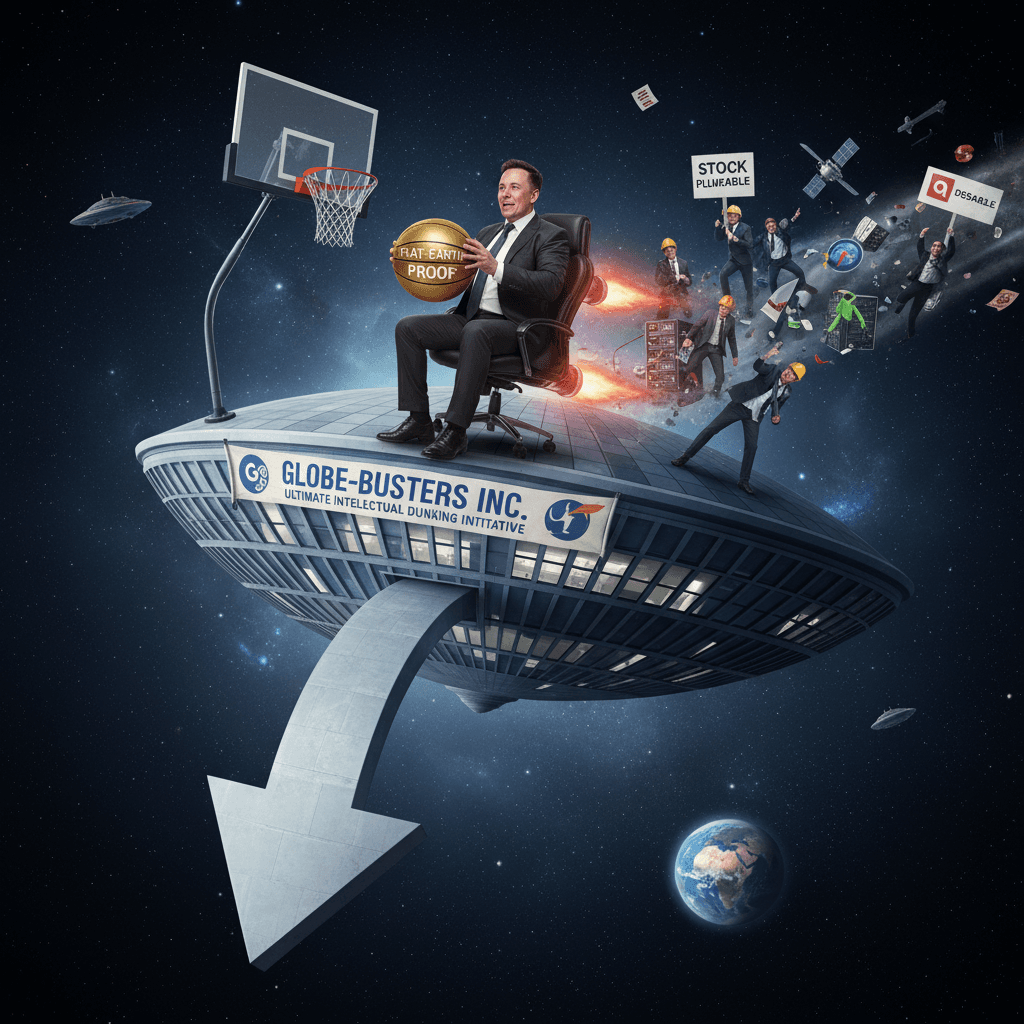 CEO weaponizes company as flat-earth proof—the ultimate intellectual dunking