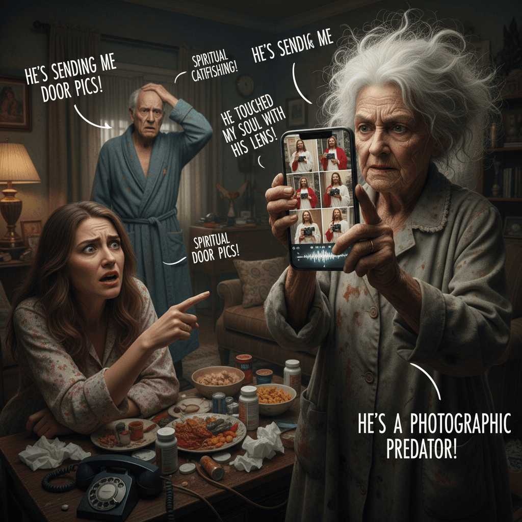 woman receives jesus door pics, immediately pivots to rape allegations