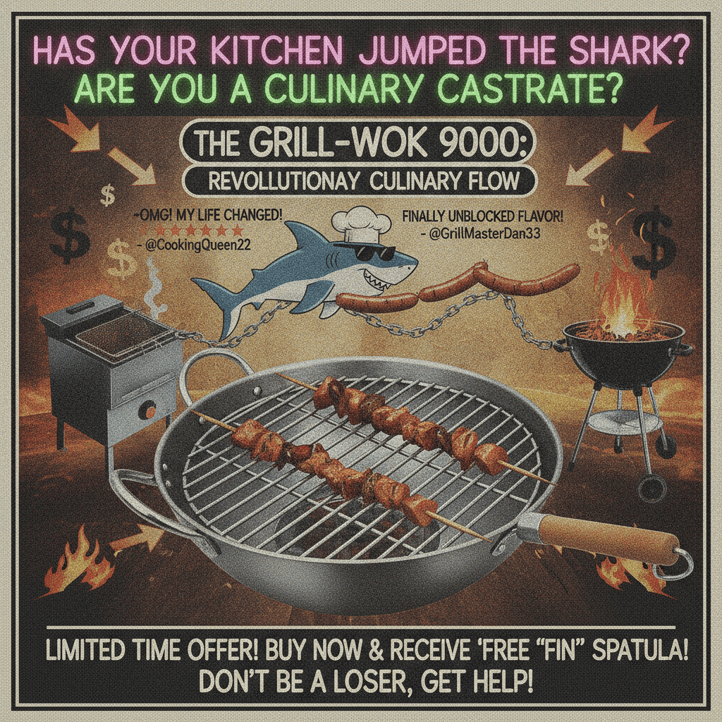 Wok to grill pipeline has jumped the shark, send help