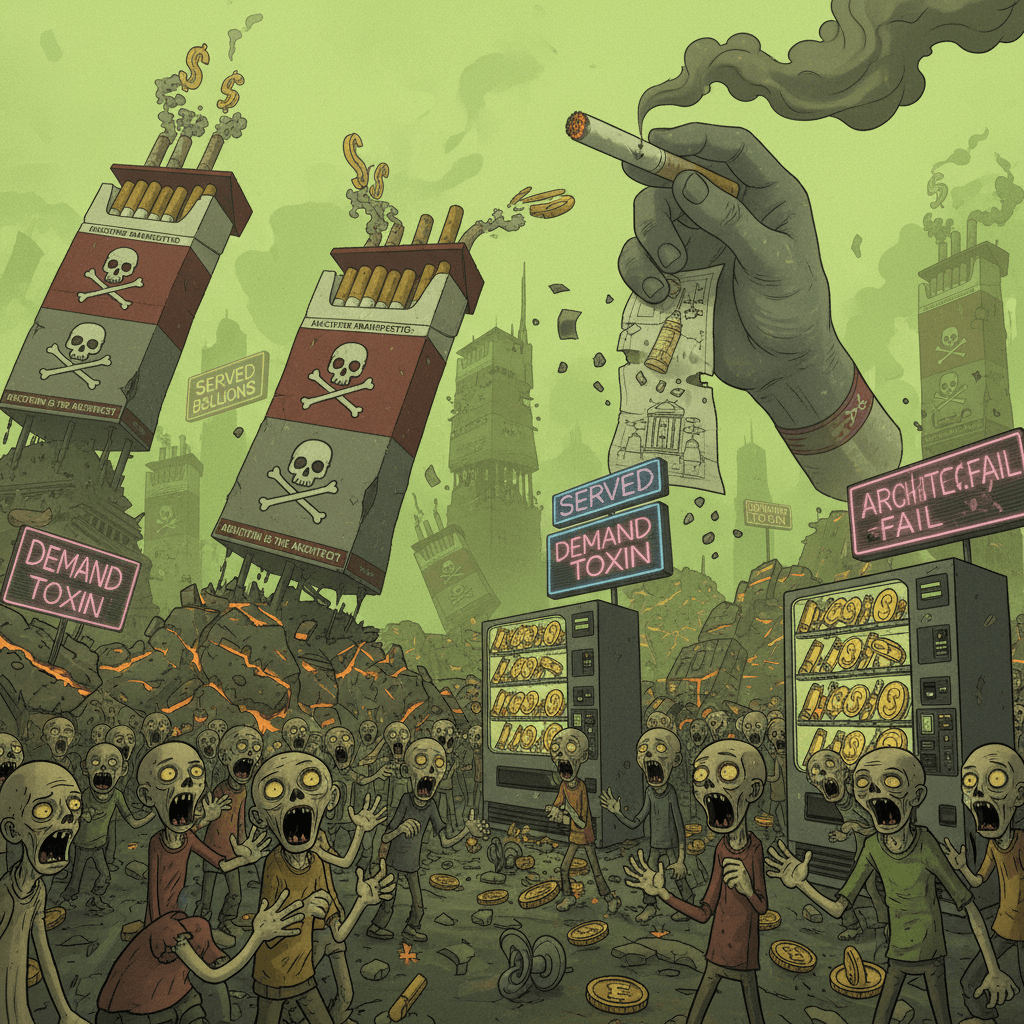 billions served, nicotine demanded, architecture casualties reported