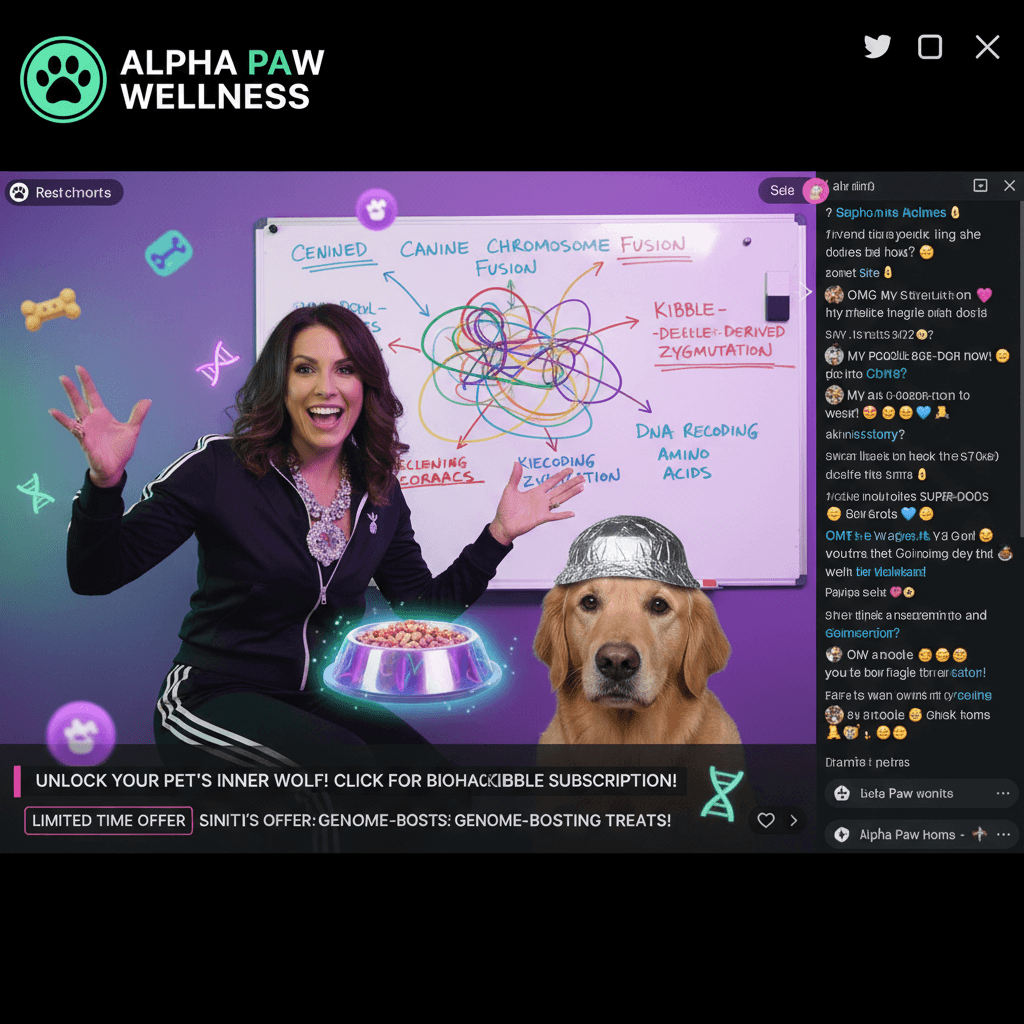 Lisa's about to explain why your dog's kibble rewrites their DNA