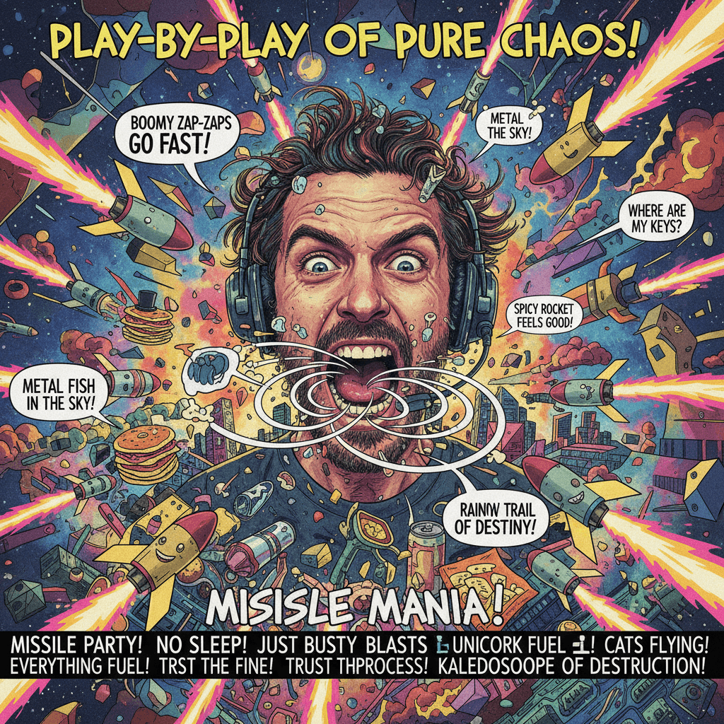 man describes missiles like he's narrating a fever dream