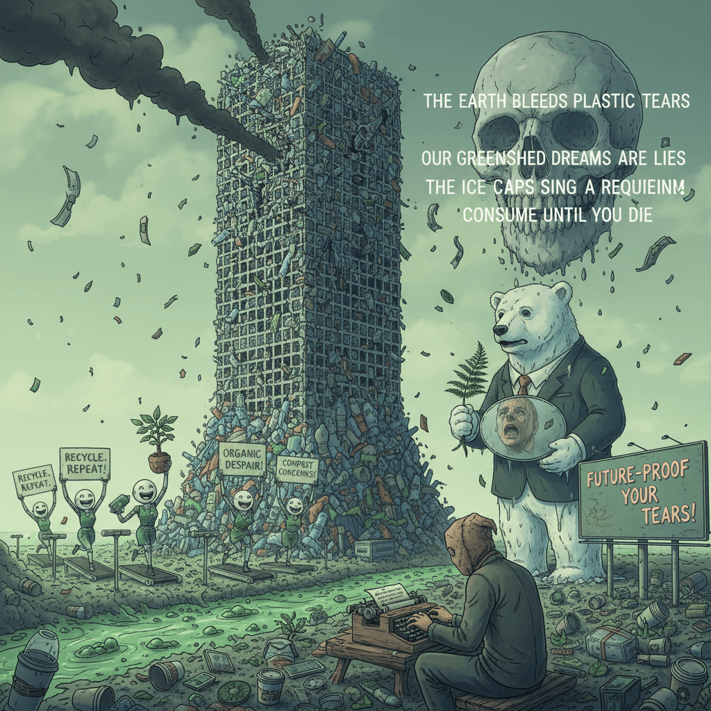 existential dread meets carbon neutral marketing fever dream