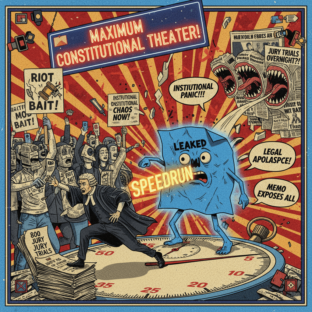 800 years of jury trials vs. one leaked memo = maximum constitutional theater