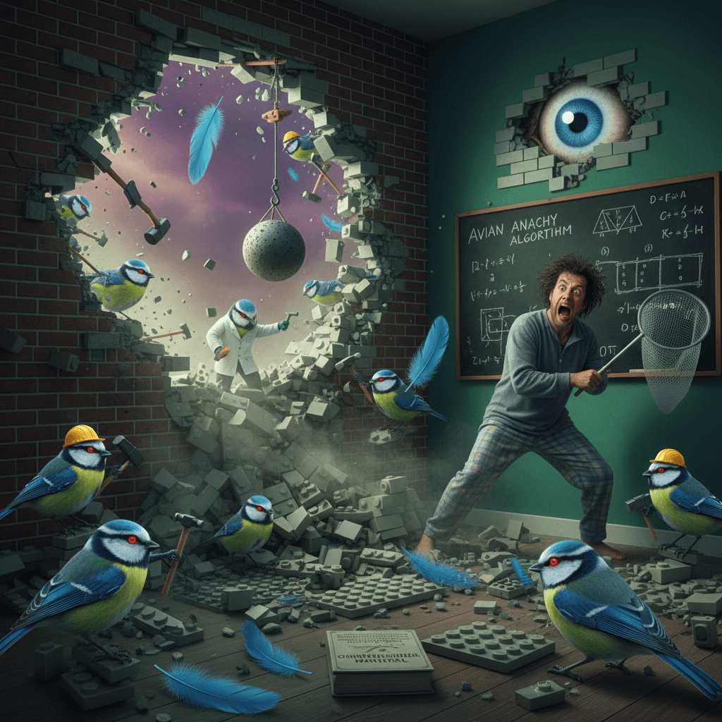 Blue tits are structural engineers of chaos, actually