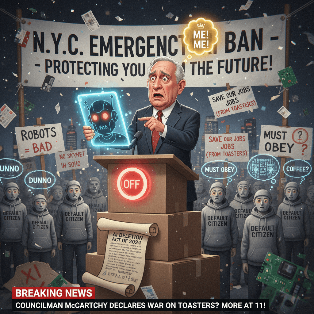 NYC politician discovers AI exists, immediately proposes performative ban