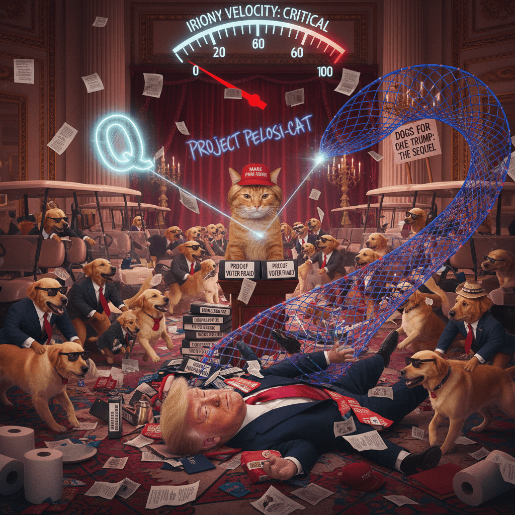 Boebert's cat lie becomes Trump's dog reality (irony velocity: critical)