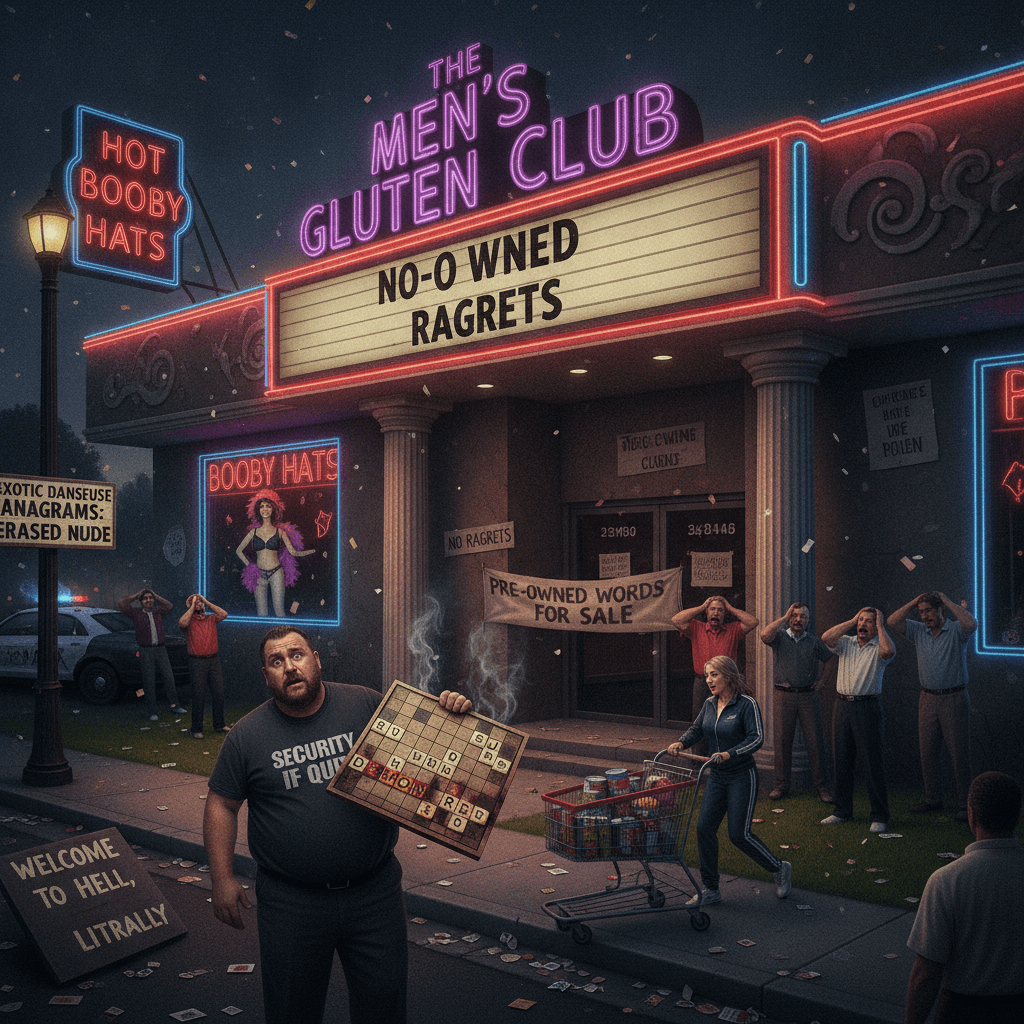 Gentlemen's club discovers anagrams, regrets immediately
