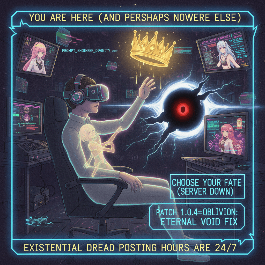 either ascend to godhood or get swallowed by a singularity (no in-between)