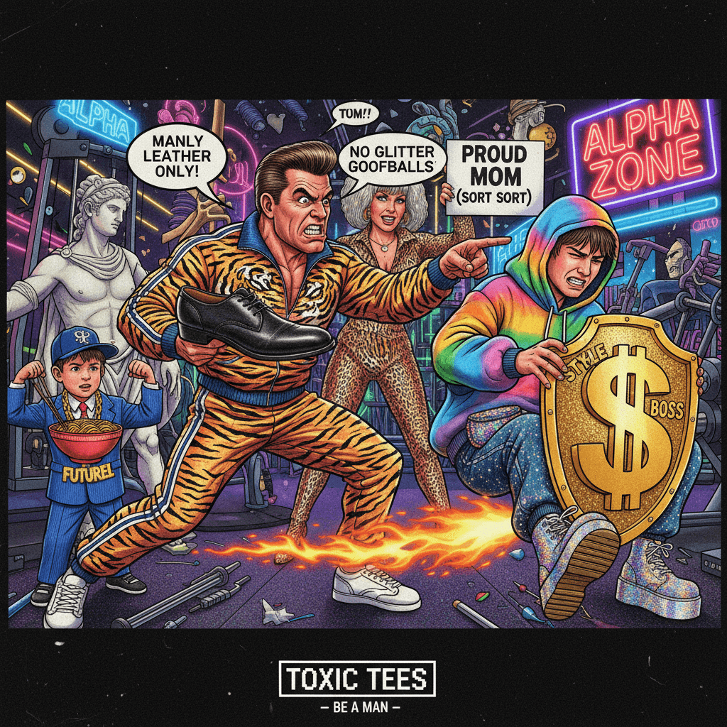 Aggressive shoe shaming disguised as parental concern, maximum awkward energy