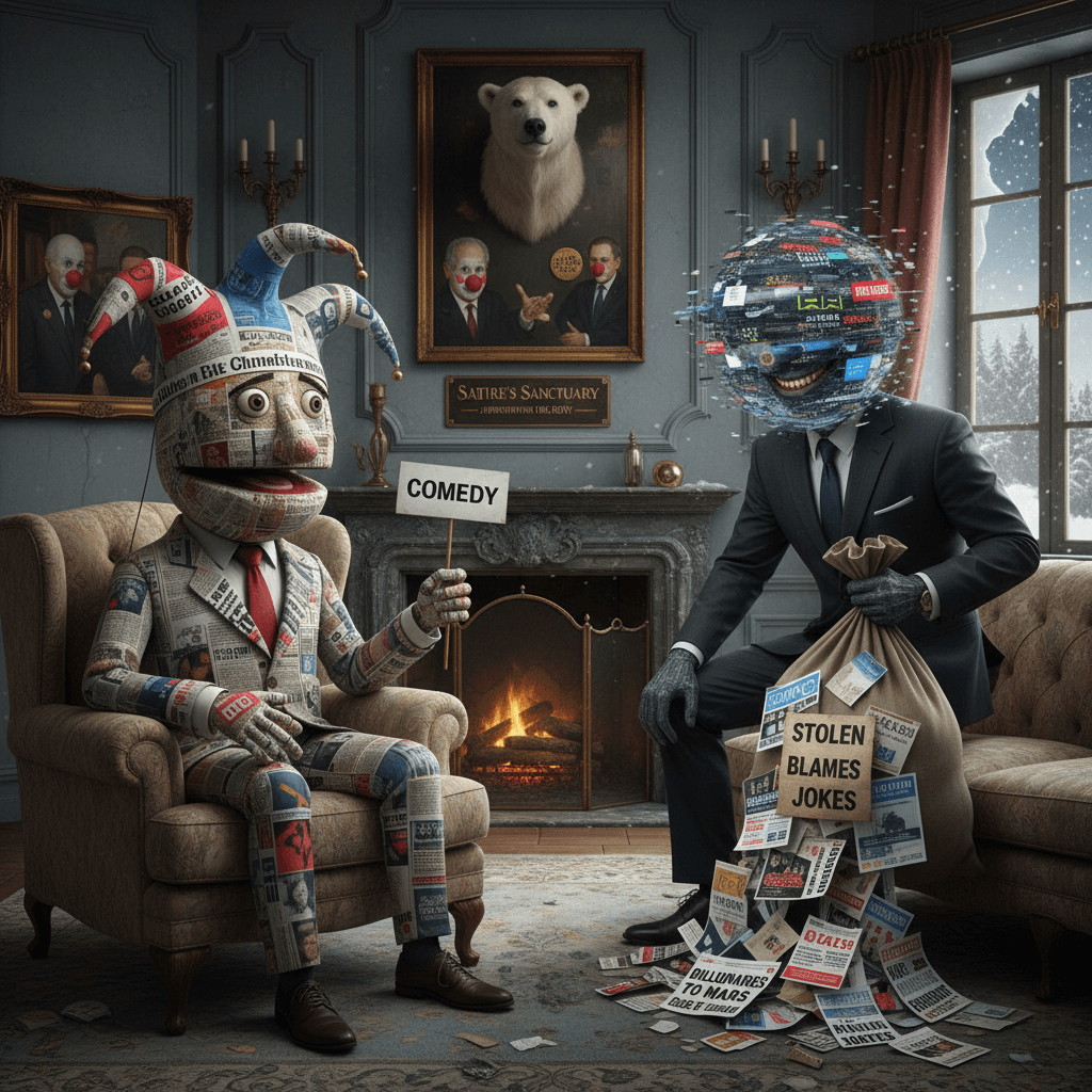 When satire needs therapy because reality won't stop stealing its jokes