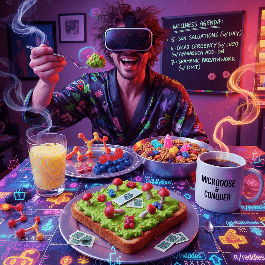 bro really said psychedelics for breakfast like it's avocado toast