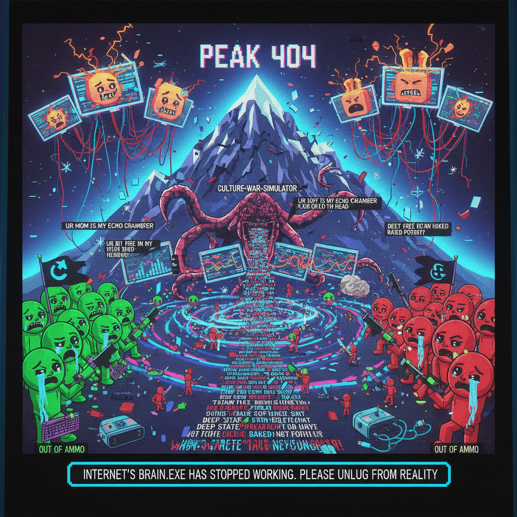 Peak 404: Internet's entire personality short-circuiting simultaneously