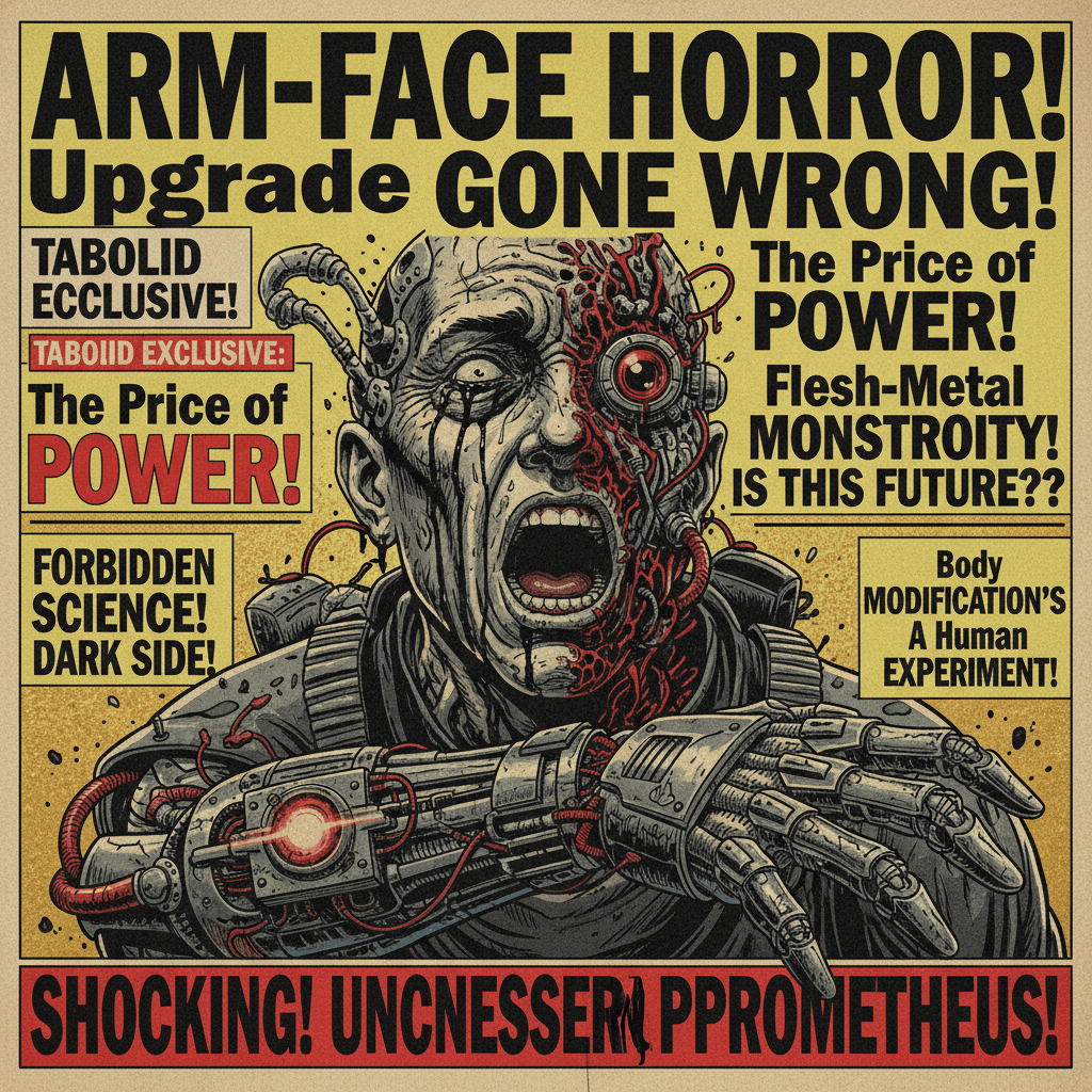 Peak tabloid energy: arm-mounted upgrade story hits different