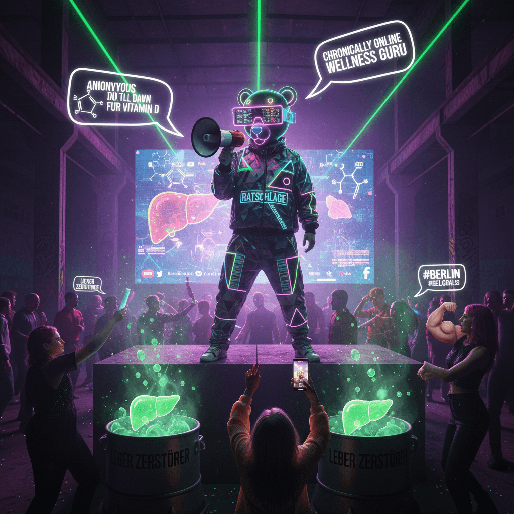 Berlin party guru drops health facts while anonymously destroying livers