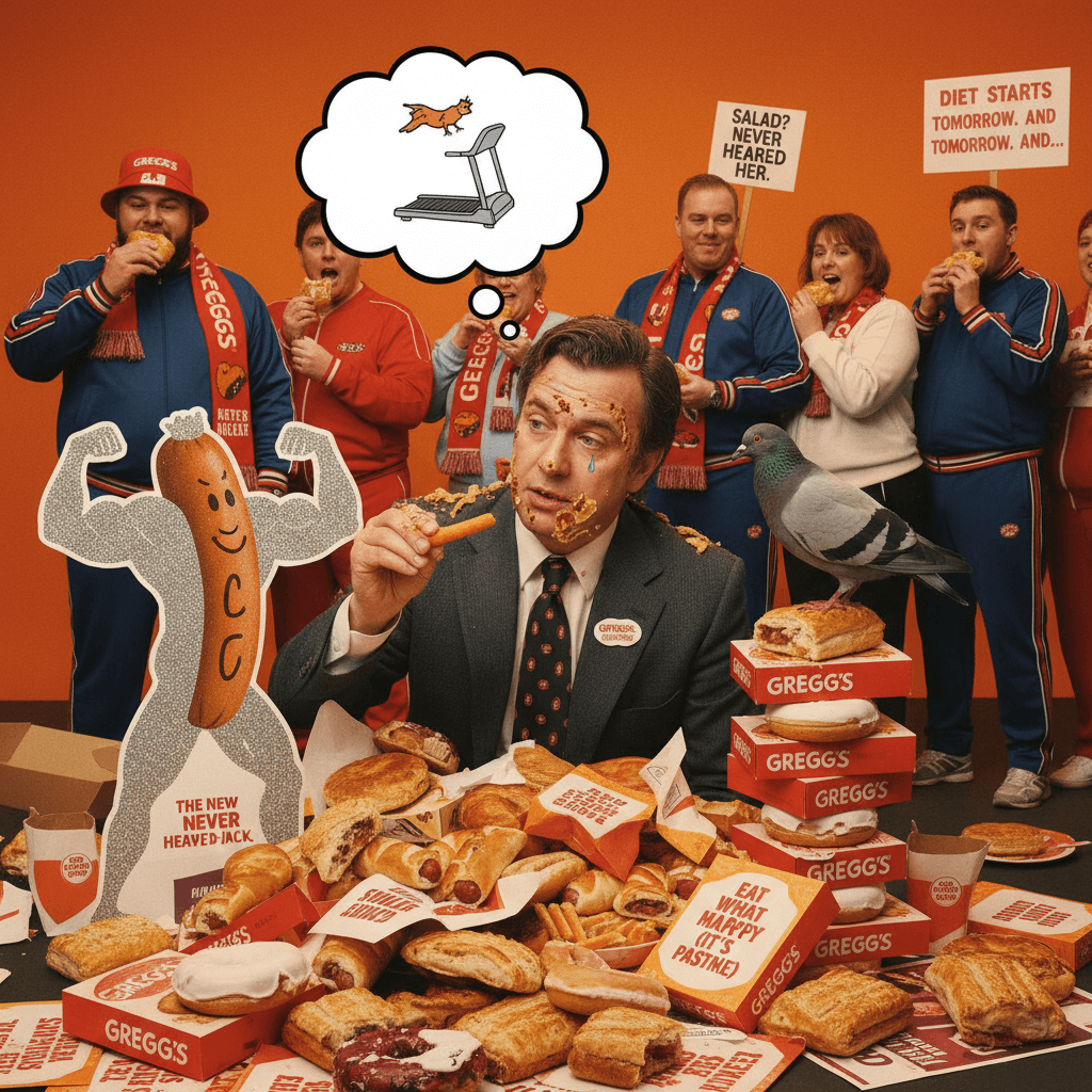 Greggs marketing exec realizes their customer base won't diet