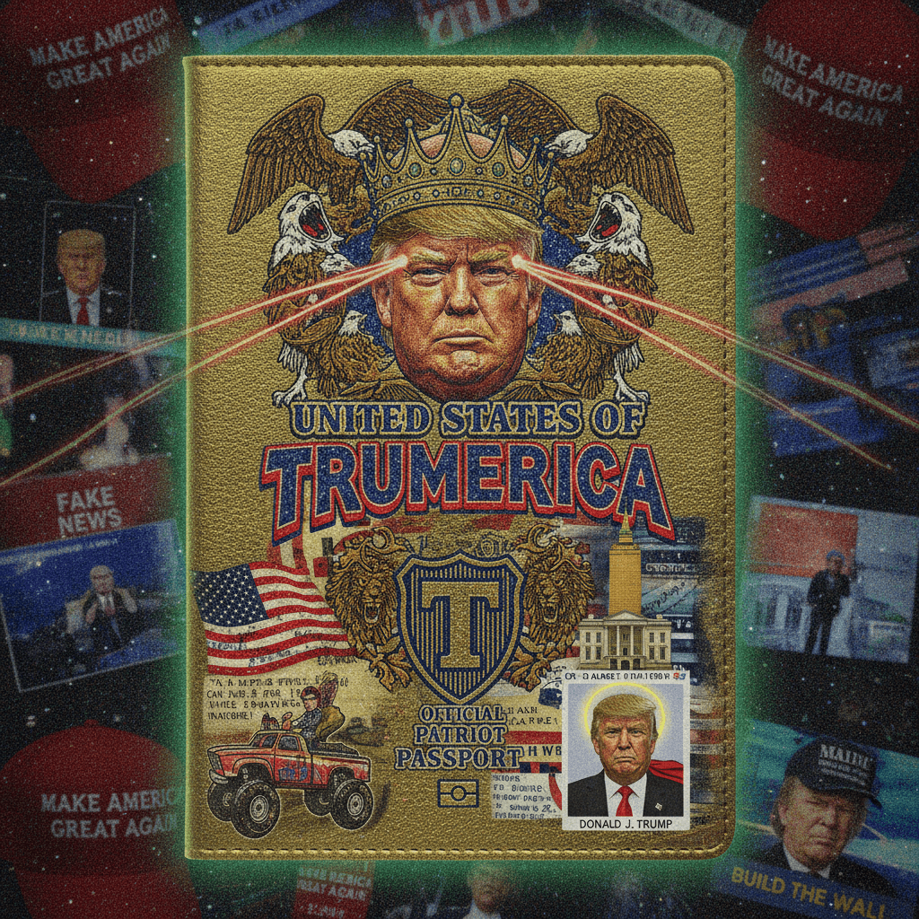 Trump branded passport but make it unhinged