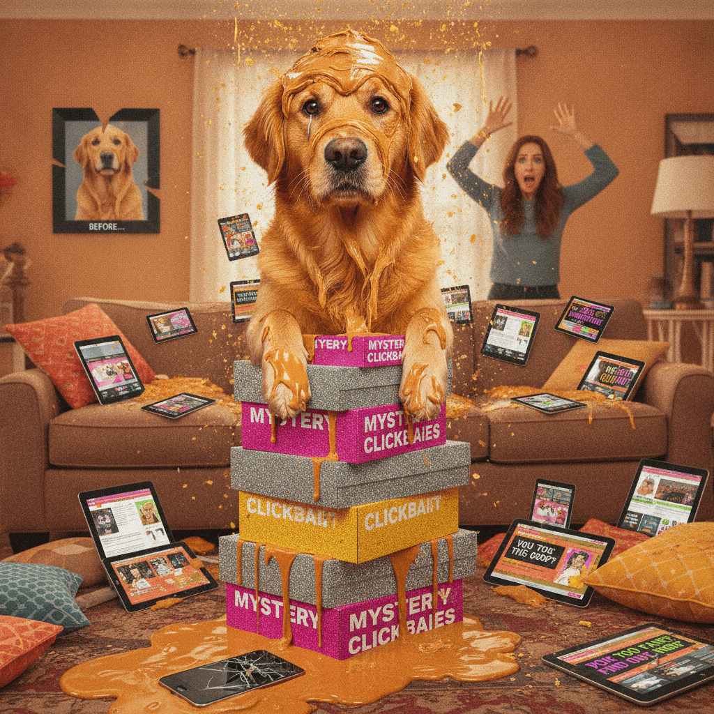 Golden Retriever + Peanut Butter = Social Media Gold (and Regret)