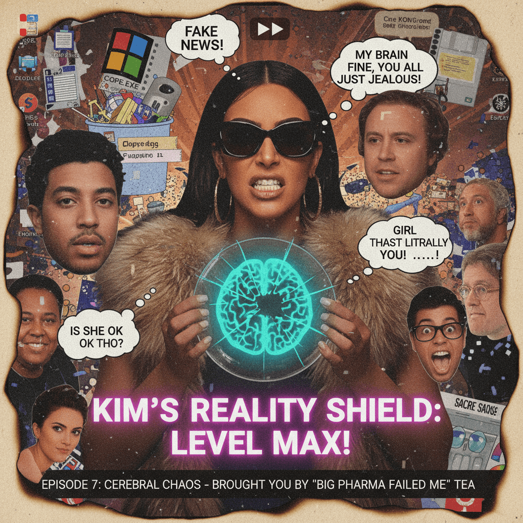 Kim denies brain scan results with main character energy