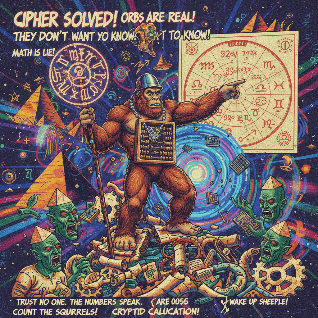 Bigfoot knows the zodiac cipher; illuminati mathematicians hate him